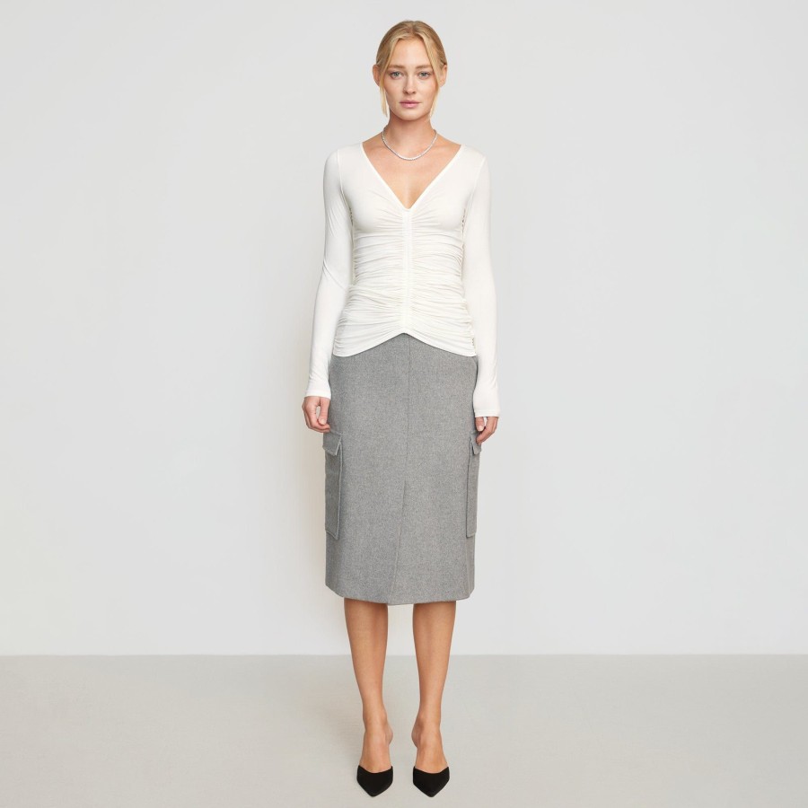 Clothing Hua Shang Group (H.K.) Ltd | Felicia Wool Utility Midi Skirt