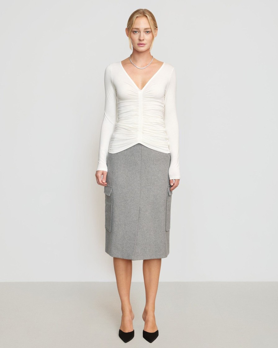 Clothing Hua Shang Group (H.K.) Ltd | Felicia Wool Utility Midi Skirt