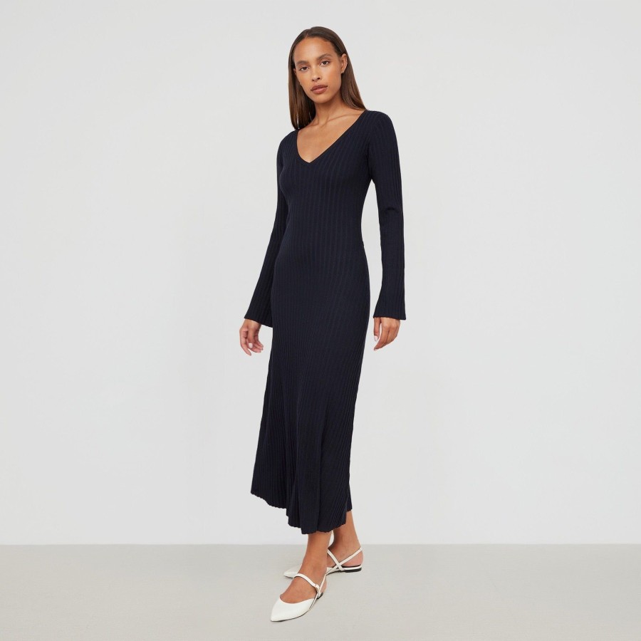 Clothing Brilliant Wise Corporation Limited | Wesley Ribbed V-Neck Sweater Dress