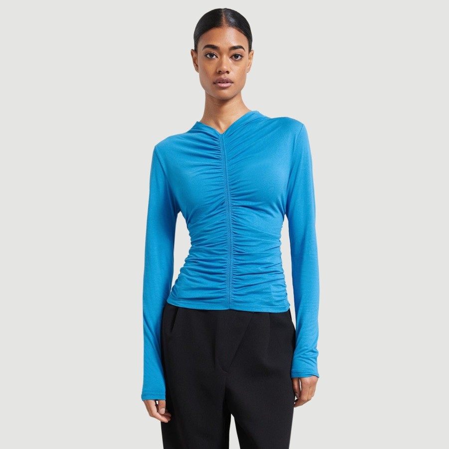 Clothing Hua Shang Group (H.K.) Ltd | Simone Long-Sleeve Ruched Front Top