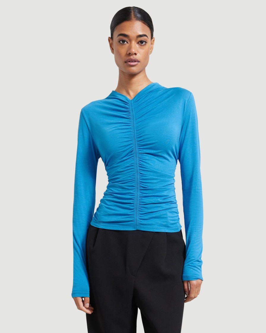 Clothing Hua Shang Group (H.K.) Ltd | Simone Long-Sleeve Ruched Front Top