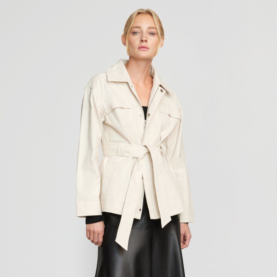 Clothing Hua Jia | Sawyer Cotton Twill Belted Utility Jacket