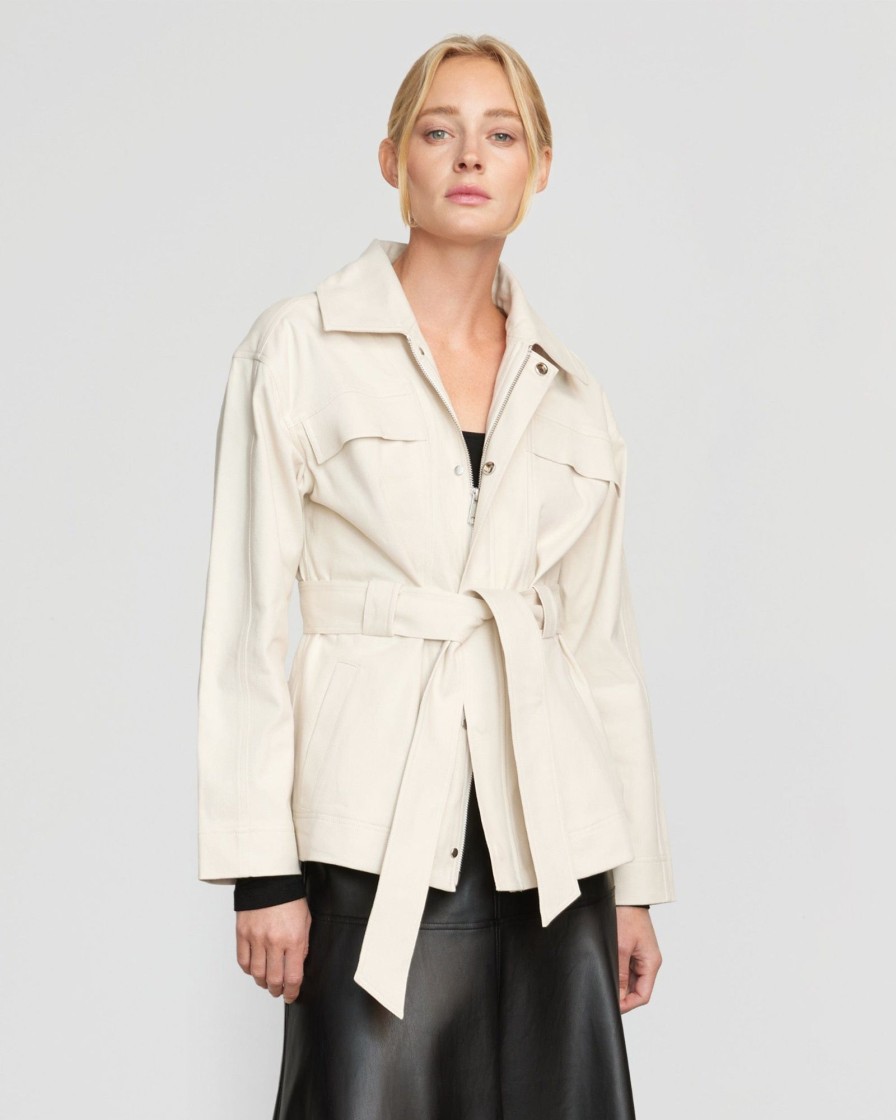 Clothing Hua Jia | Sawyer Cotton Twill Belted Utility Jacket