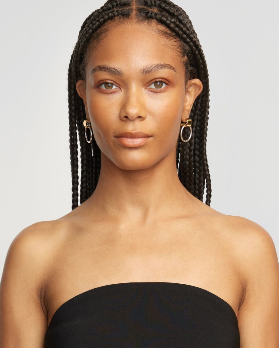 Accessories Jenny Bird | Two-Tone Knocker Earrings