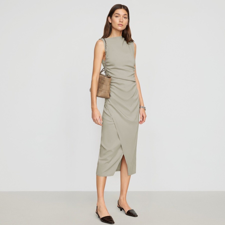 Clothing Hua Jia | Manon Asymmetric-Neck Ruched Dress