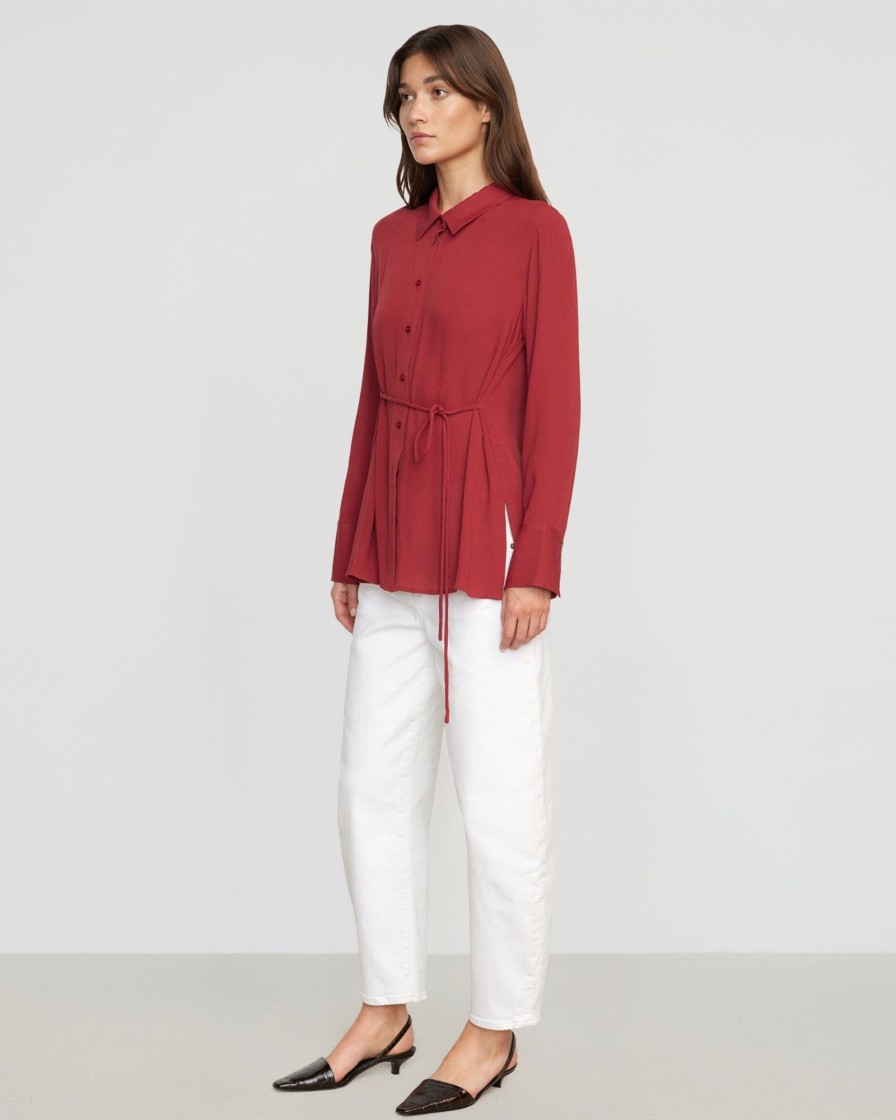 Clothing Hua Jia | Navaz Tie-Back Shirt