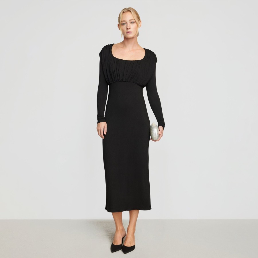 Clothing Asia Consultancy Co., Ltd | Espe Ruched Long-Sleeve Maxi Dress