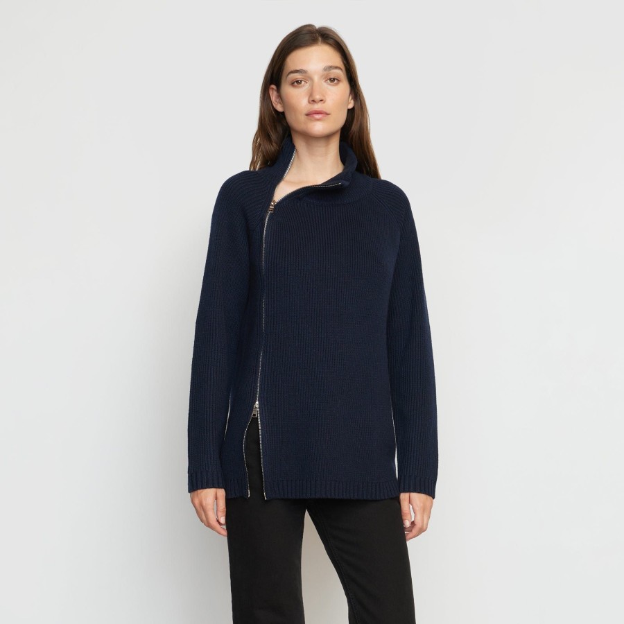 Clothing Brilliant Wise Corporation Limited | Tobin Asymmetric Two-Way Zip Sweater