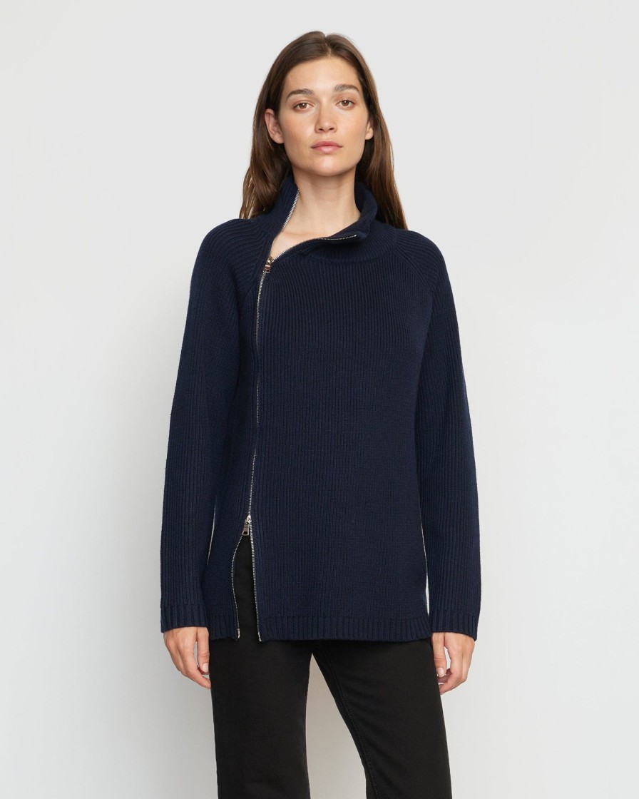 Clothing Brilliant Wise Corporation Limited | Tobin Asymmetric Two-Way Zip Sweater