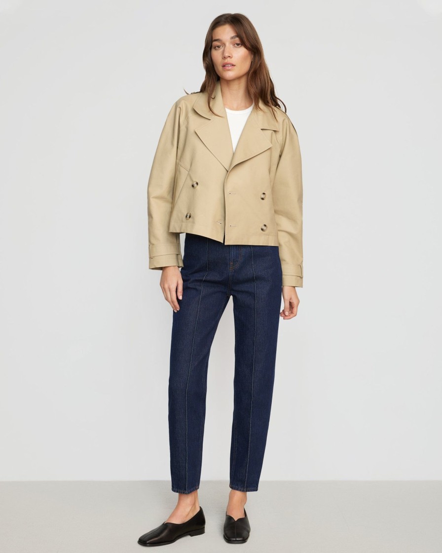 Clothing Hua Jia | Luca Cropped Trench Jacket