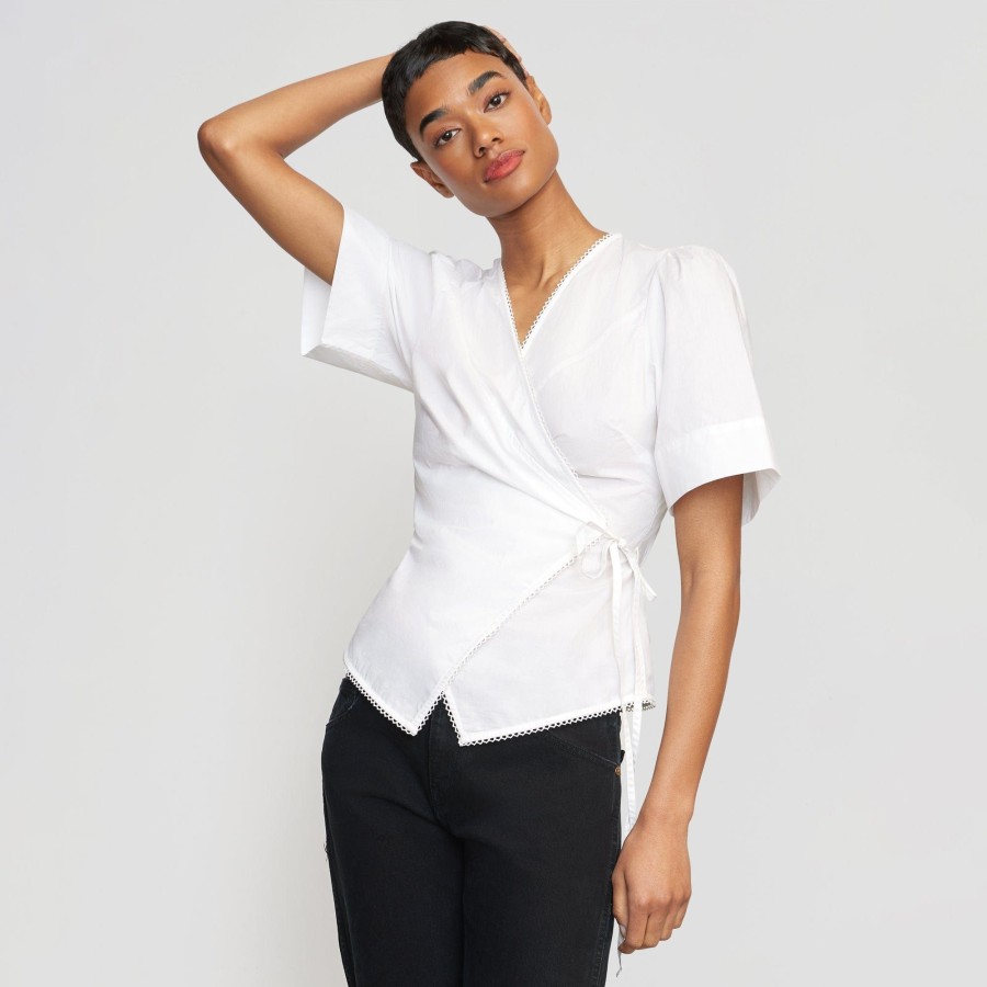 Clothing Fashion Apparels | Chidi Structured Short-Sleeve Wrap Blouse