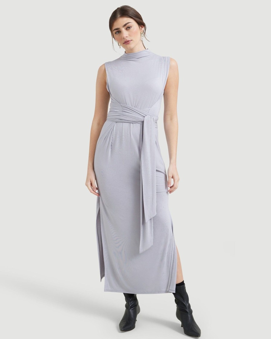 Clothing UBASE INTERNATIONAL, INC. | Eden Sleeveless Tie-Front Dress