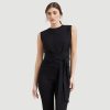 Clothing Brilliant Wise Corporation Limited | Rumi Cropped Tie-Front Sleeveless Tee