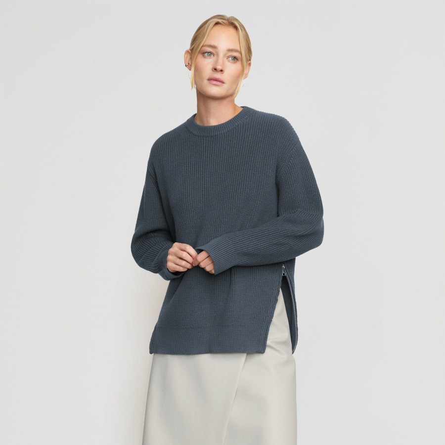 Clothing Brilliant Wise Corporation Limited | Tate Organic Cotton Side-Zip Sweater