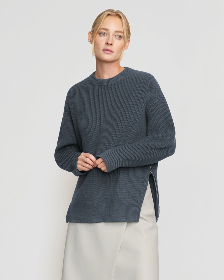 Clothing Brilliant Wise Corporation Limited | Tate Organic Cotton Side-Zip Sweater