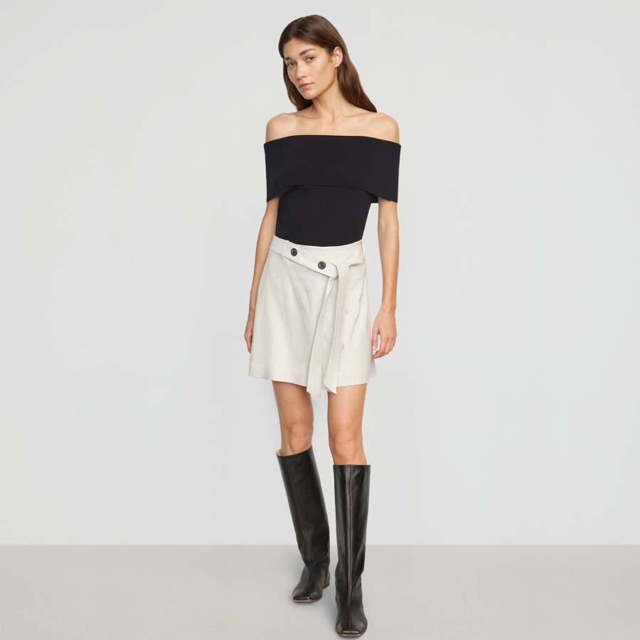 Clothing Hua Jia | Tess Belted Wrap Mini Skirt