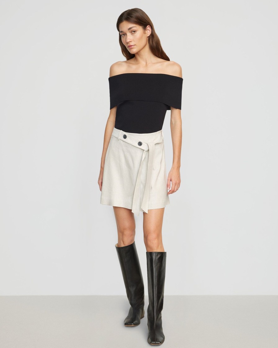 Clothing Hua Jia | Tess Belted Wrap Mini Skirt