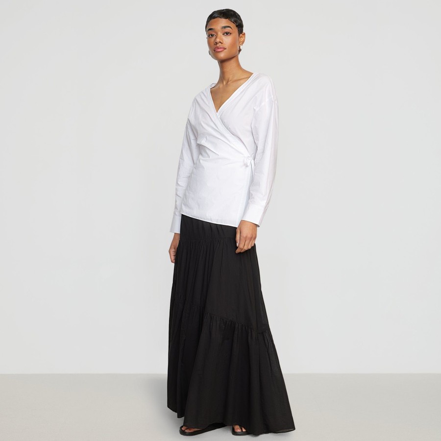 Clothing Fashion Apparels | Runa Tiered Cotton Maxi Skirt