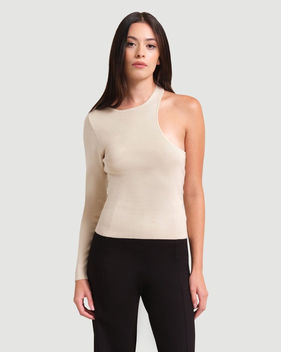 Clothing Crescent | Ainsley One Shoulder Cut-Out Sweater