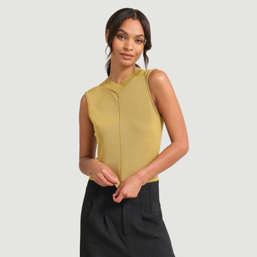 Clothing Brilliant Wise Corporation Limited | Priya V-Neck Cropped Sweater Tank