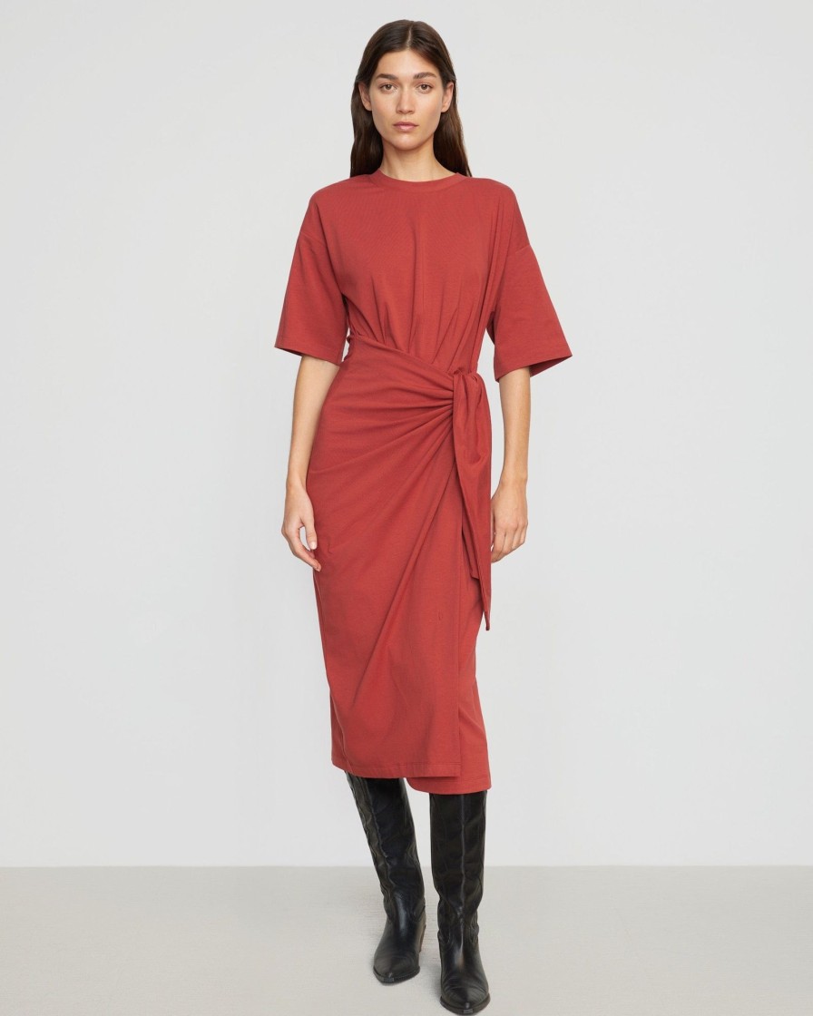 Clothing UBASE INTERNATIONAL, INC. | Noa Organic Cotton T-Shirt Wrap Dress