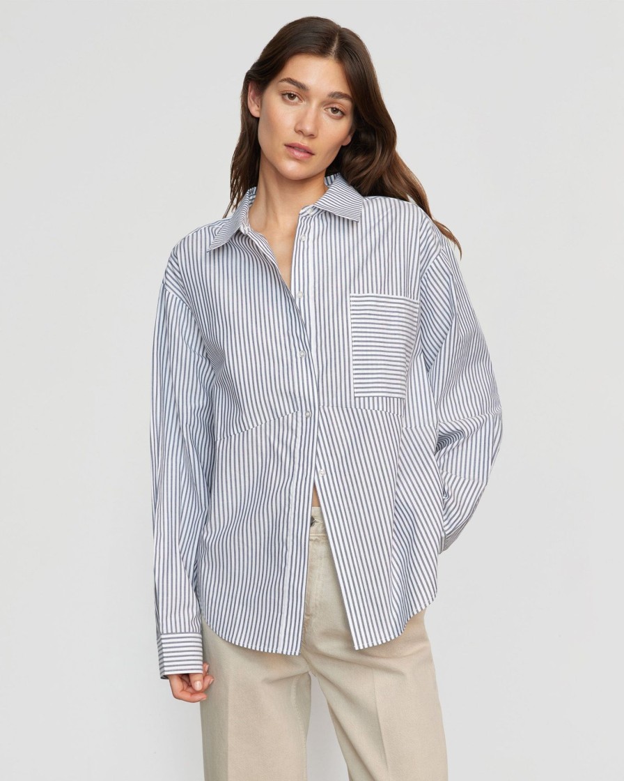 Clothing Hua Jia | Tariro Oversized Striped Shirt