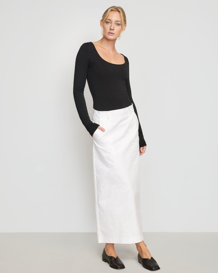 Clothing Hua Jia | Neve Double Front Seam Skirt