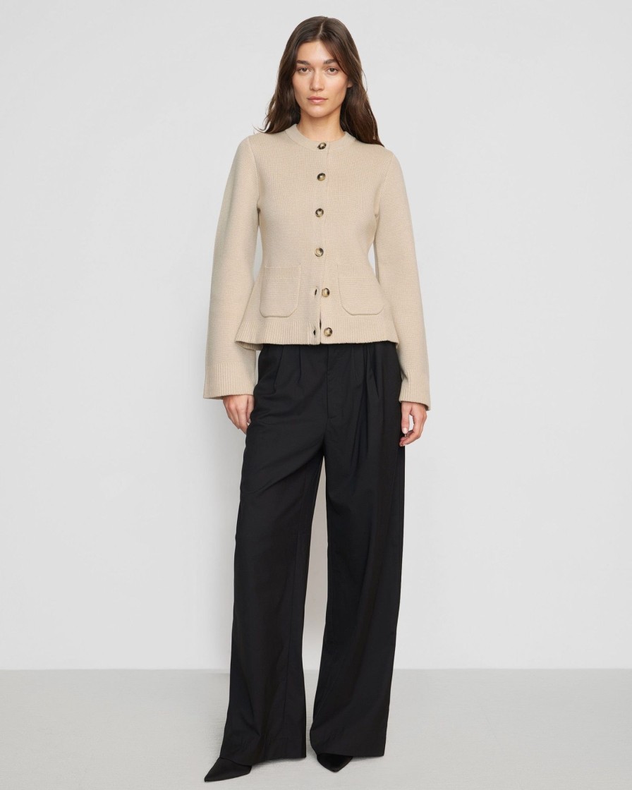 Clothing Hua Jia | Parker Pleated Wool Blend Trouser