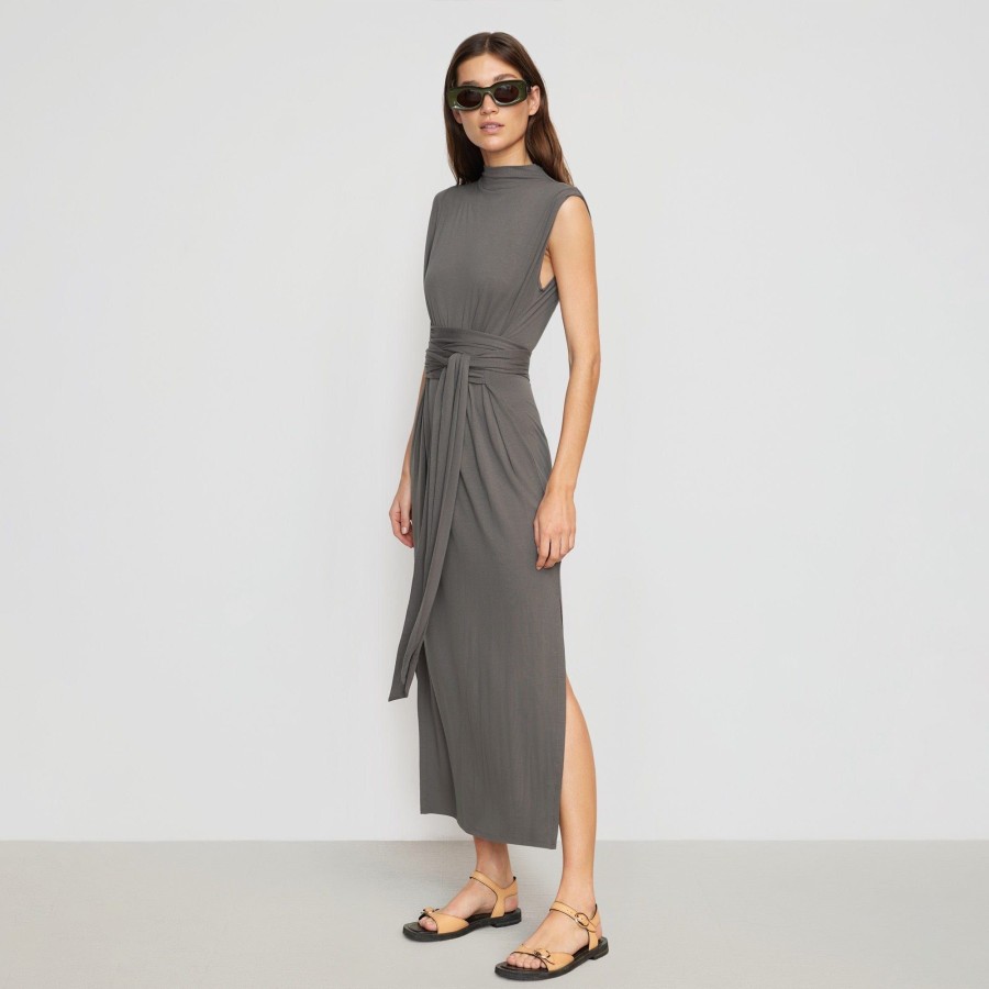 Clothing UBASE INTERNATIONAL, INC. | Eden Sleeveless Tie-Front Dress