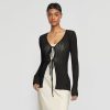 Clothing Brilliant Wise Corporation Limited | Adina Semi-Sheer Tie-Front Top