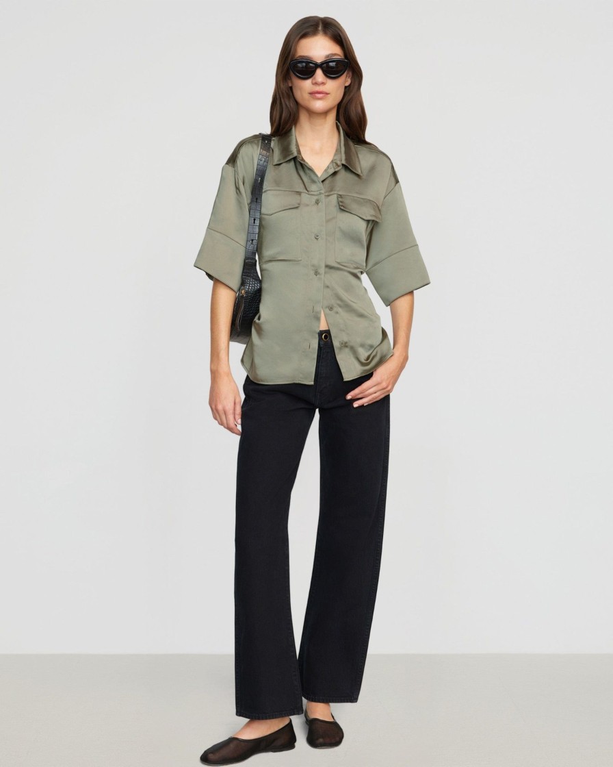 Clothing Hua Jia | Yoon Cargo Pocket Short-Sleeve Blouse