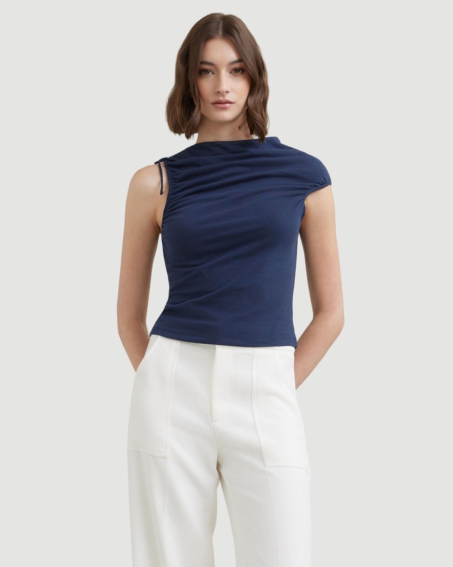 Clothing Hua Shang Group (H.K.) Ltd | Delphine Ruched Sleeveless Tee