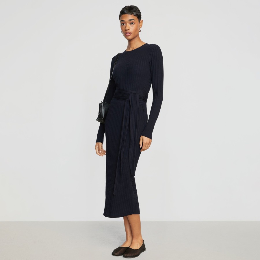 Clothing Brilliant Wise Corporation Limited | Carmen Ribbed Long-Sleeve Wrap Dress