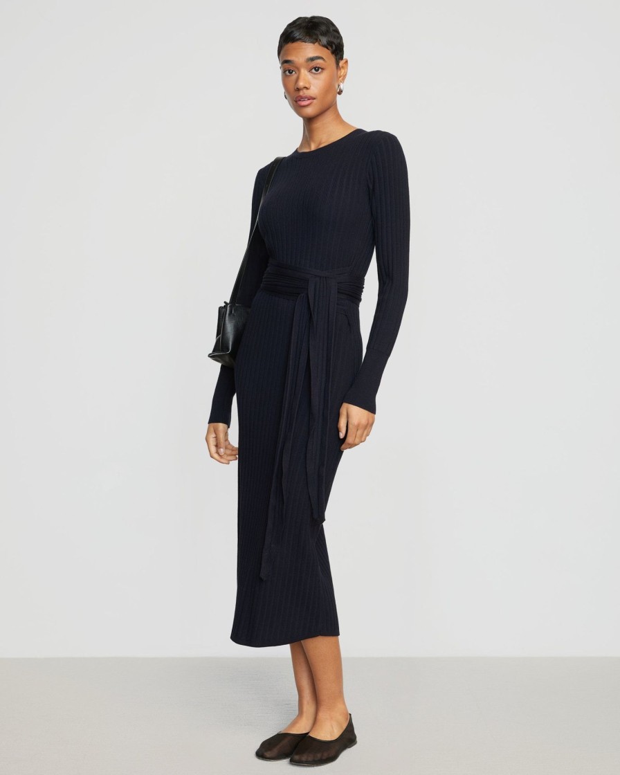 Clothing Brilliant Wise Corporation Limited | Carmen Ribbed Long-Sleeve Wrap Dress