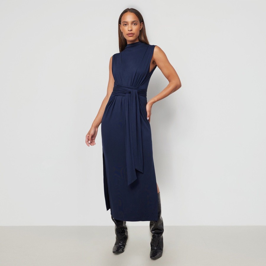 Clothing UBASE INTERNATIONAL, INC. | Eden Sleeveless Tie-Front Dress