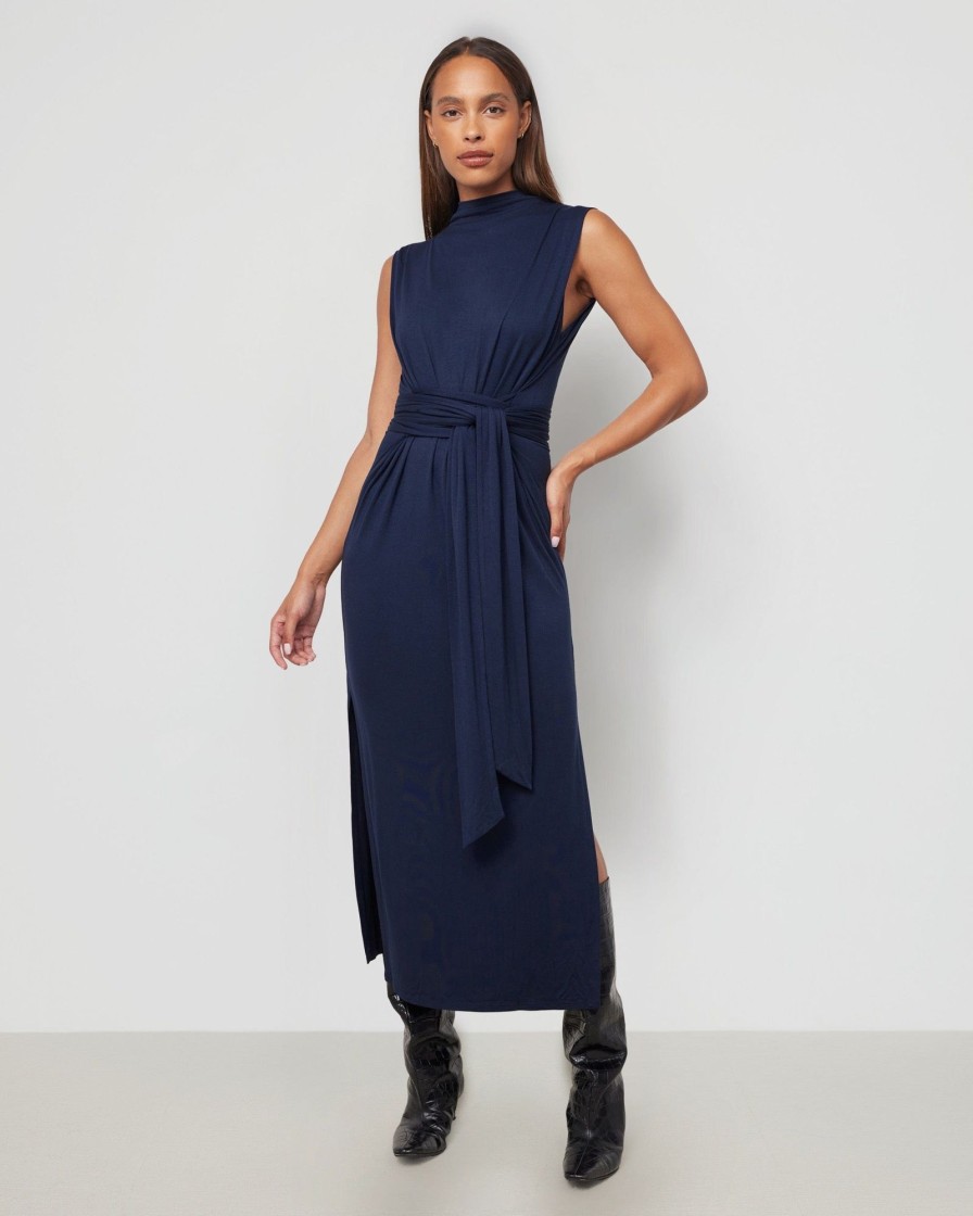 Clothing UBASE INTERNATIONAL, INC. | Eden Sleeveless Tie-Front Dress