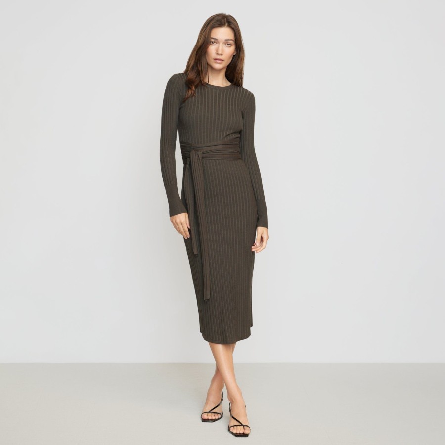 Clothing Brilliant Wise Corporation Limited | Carmen Ribbed Long-Sleeve Wrap Dress