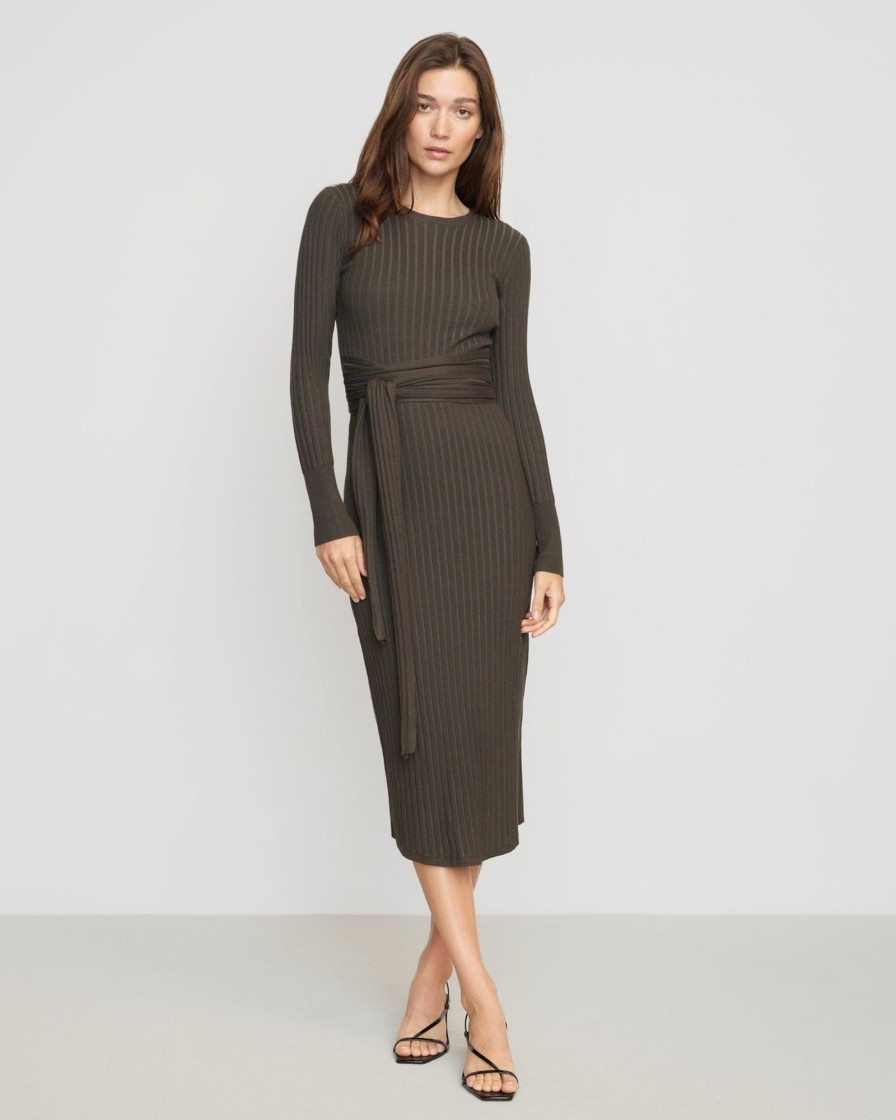 Clothing Brilliant Wise Corporation Limited | Carmen Ribbed Long-Sleeve Wrap Dress