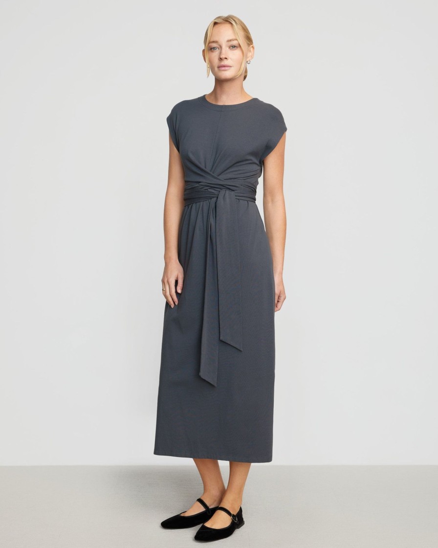 Clothing UBASE INTERNATIONAL, INC. | Fei Organic Cotton Tie-Front Midi ...