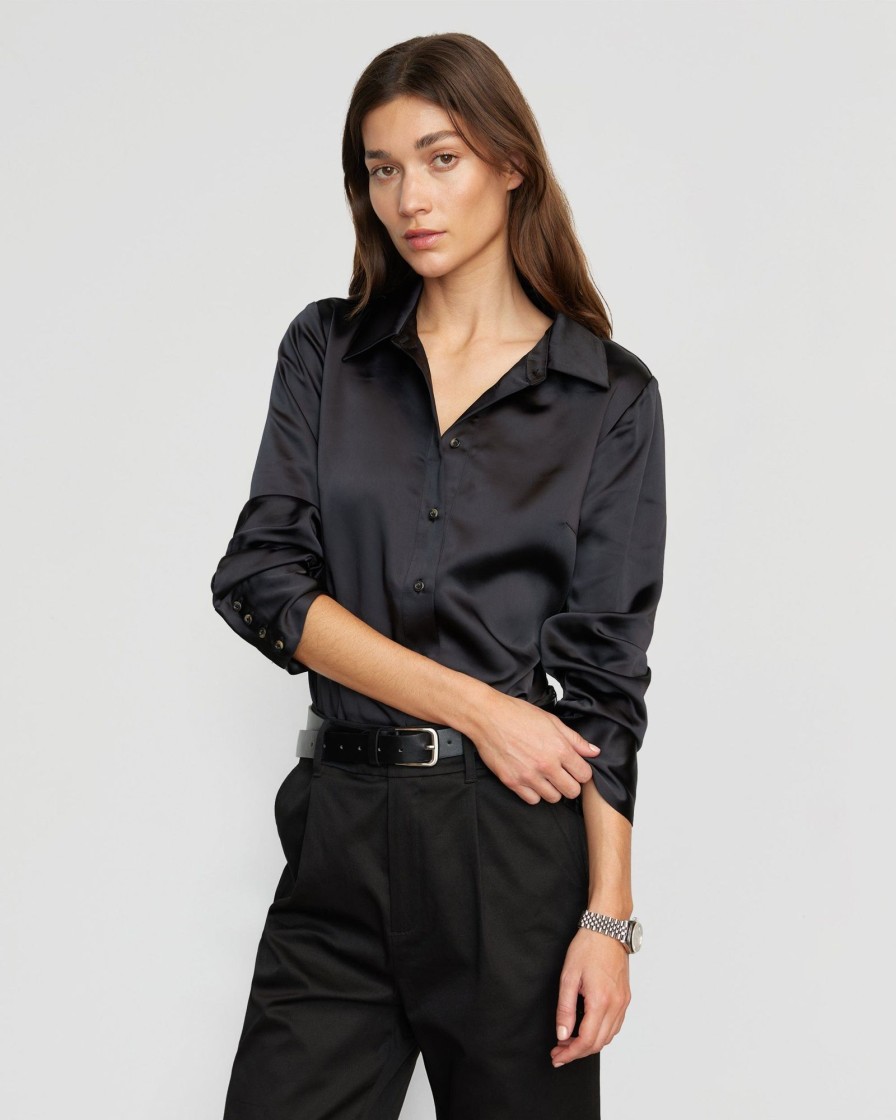 Clothing Hua Jia | Dean Satin Tie-Waist Shirt