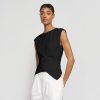 Clothing Asia Consultancy Co., Ltd | Janae Sleeveless Wrap Jersey Tee