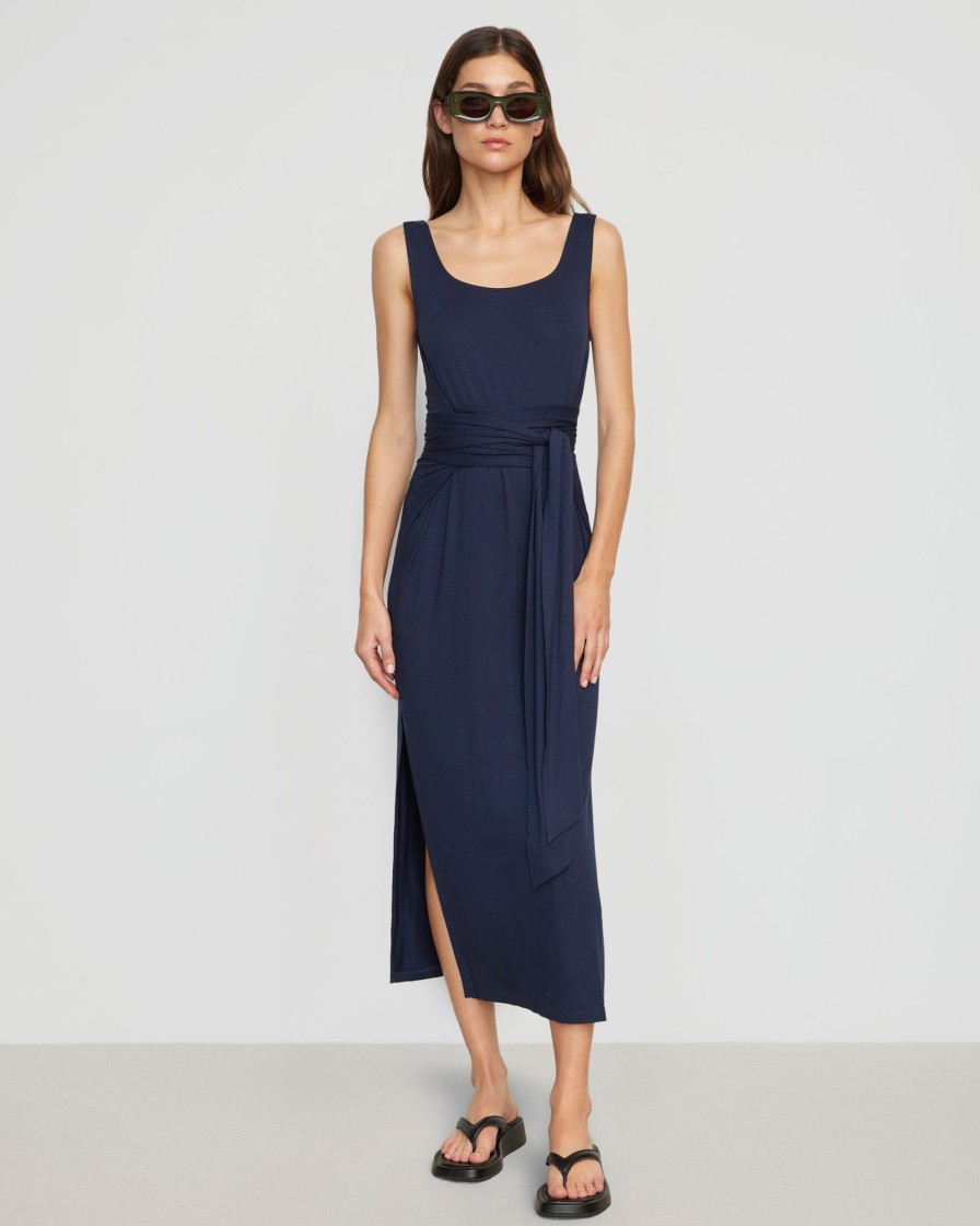 Clothing UBASE INTERNATIONAL, INC. | Kelis Tie-Waist Maxi Dress